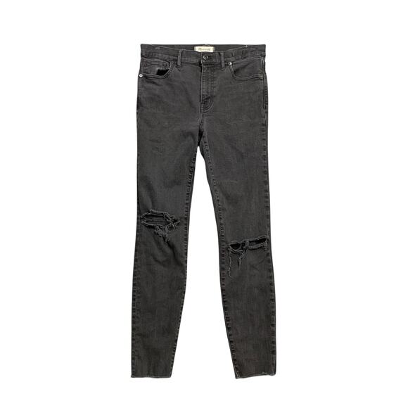 Madewell Denim - Madewell Jeans Womens 28 Gray Denim High Rise Skinny Distressed Busted Knee